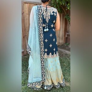 Sharara suit / heavy with mirror work on it  like new / wore 1 time.